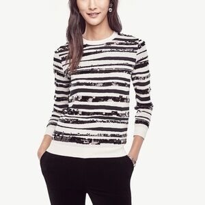 Striped Sequin Sweater